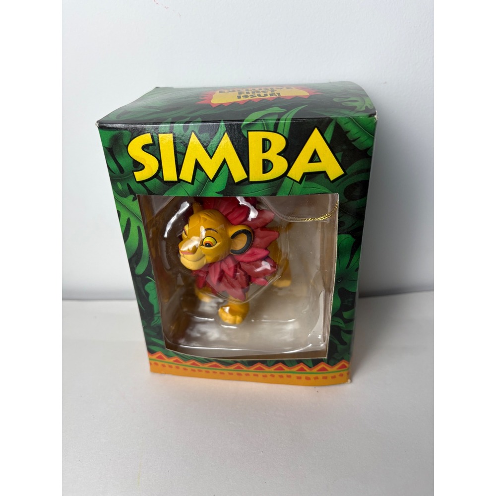 Vintage 1995 Grolier Disney Lion King Simba First Issue Ornament with COA Box